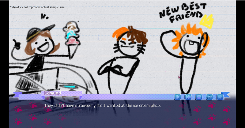 Frankie and Edmund talk about their day at the mall with the protagonist. I love these adorkable dudes.
